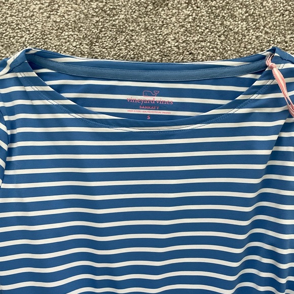 NWT Vineyard Vines Boatneck Shift Dress Striped Sankaty Size S - Picture 3 of 4